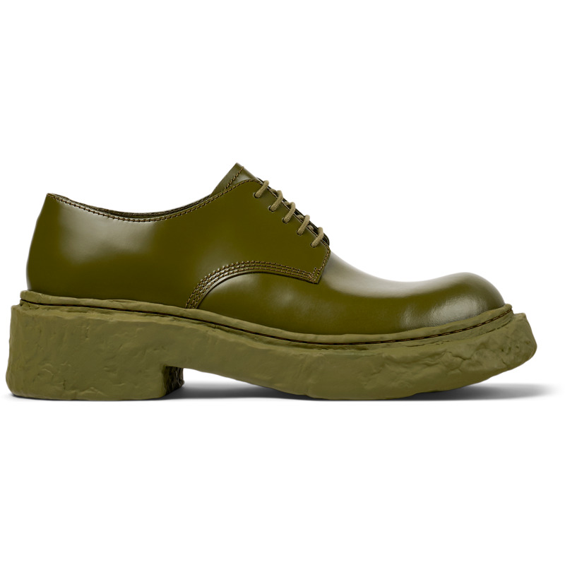 CAMPERLAB Vamonos - Unisex Mocassins - Vert, taille 39, Cuir lisse