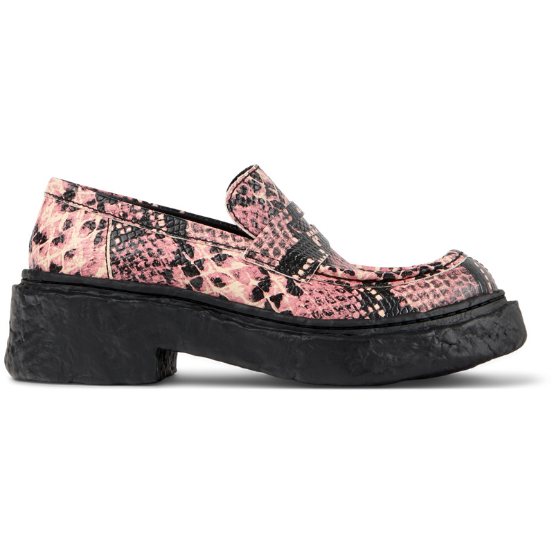 CAMPERLAB Vamonos - Unisex Mocassins - Rose,Noir,Blanc, taille 45, Cuir lisse