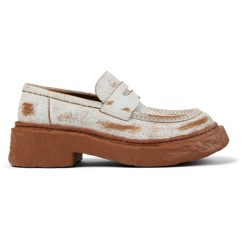 CAMPERLAB CAMPERLAB VAMONOS - Unisex Mocassins - Blanc, taille 45, Cuir velours