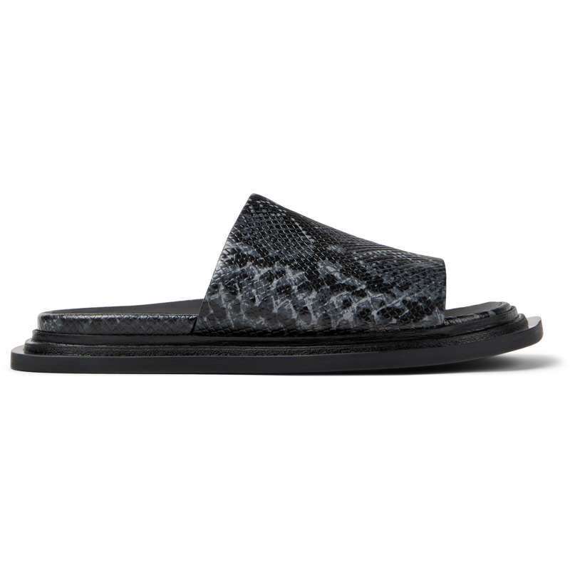 CAMPERLAB Nada - Unisex Chaussures habillées - Gris,Noir, taille 45, Cuir lisse