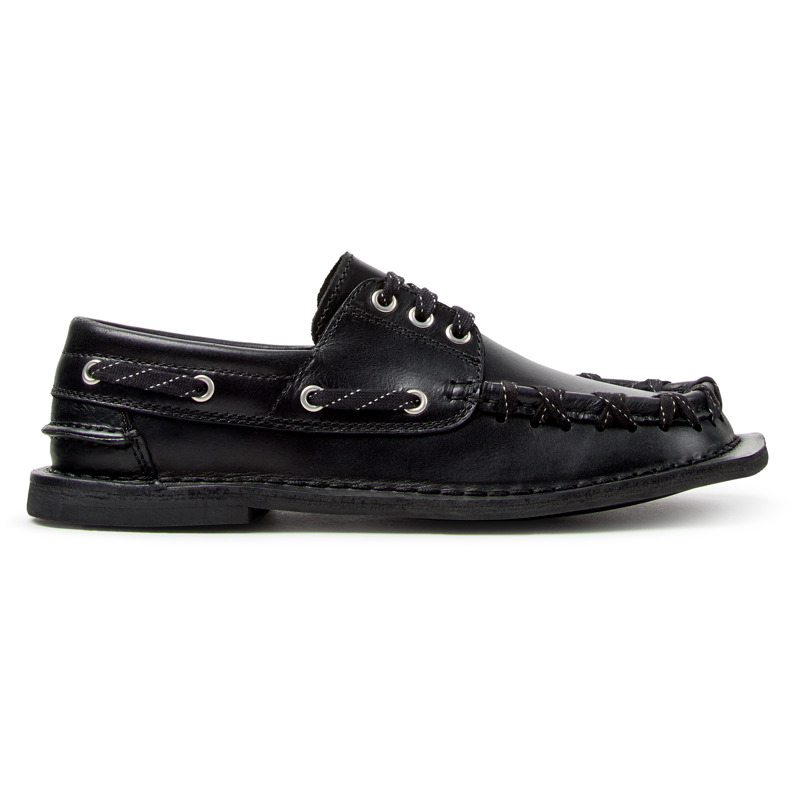 CAMPERLAB EKI - Unisex Chaussures à lacets - Noir, taille 46, Cuir lisse
