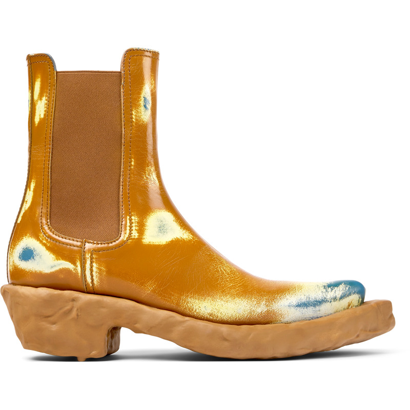 CAMPERLAB Venga - Unisex Bottes - Marron,Beige,Bleu, taille 44, Cuir lisse