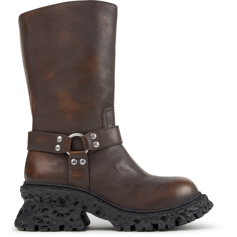 Camperlab Terroso - Unisex Boots - Brown, Size 13, Smooth Leather