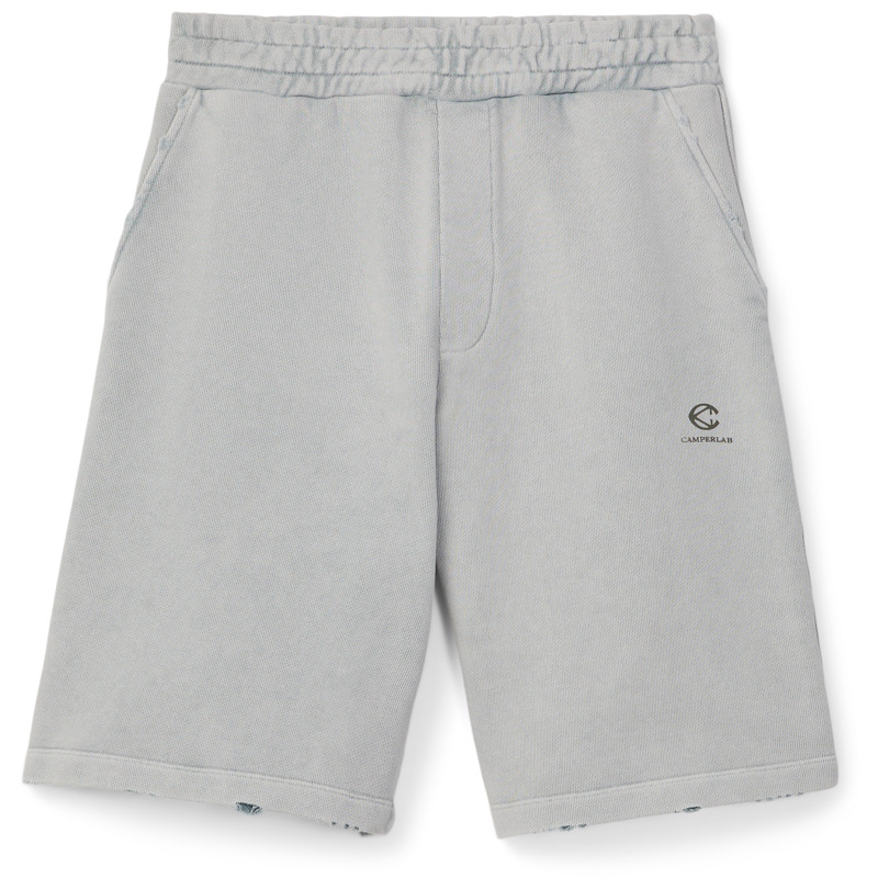 Camperlab Logo Polo Sweatshorts - Unisex Apparel - Grey, Size M, Cotton Fabric