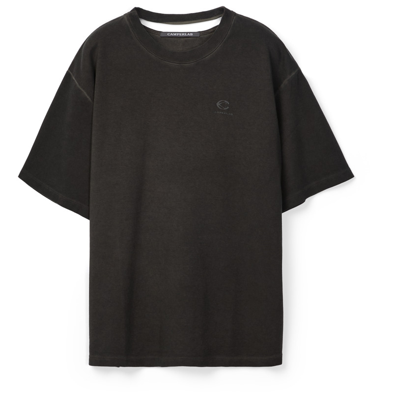 Camperlab Logo Boxy T-SHIRT - Unisex Apparel - Black, Size Xl, Cotton Fabric