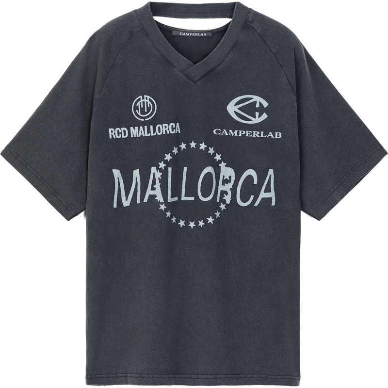 CAMPERLAB RCD MALLORCA SHORT SLEEVE TEE - Unisex Tplgy_tops_shirts - Black, size XS, Cotton fabric