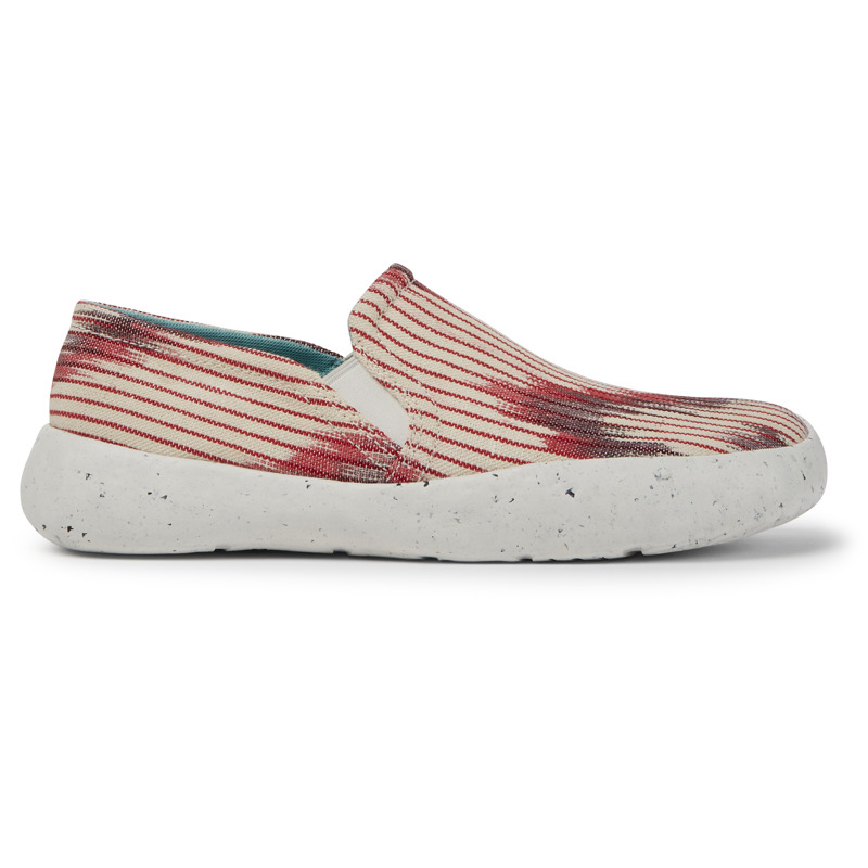CAMPERLAB Peu Stadium - Baskets pour Homme - Beige,Bourgogne,Rouge, taille 46, Tissu en coton
