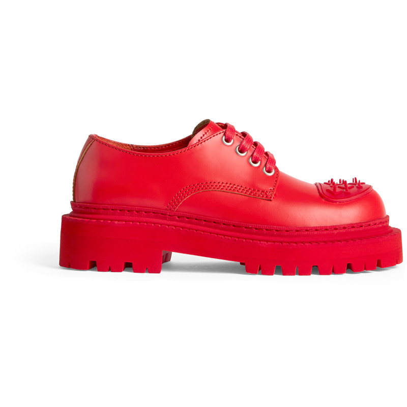 CAMPERLAB Eki - Chaussures habillées pour Femme - Rouge, taille 41, Cuir lisse