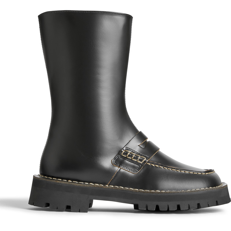 Camperlab Eki - Ankle Boots For Men - Black, Size 10, Smooth Leather