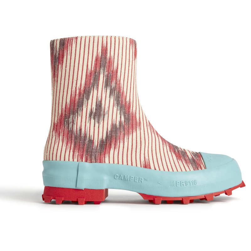 CAMPERLAB Traktori - Bottines pour Homme - Beige,Bourgogne,Rouge, taille 43, Tissu en coton