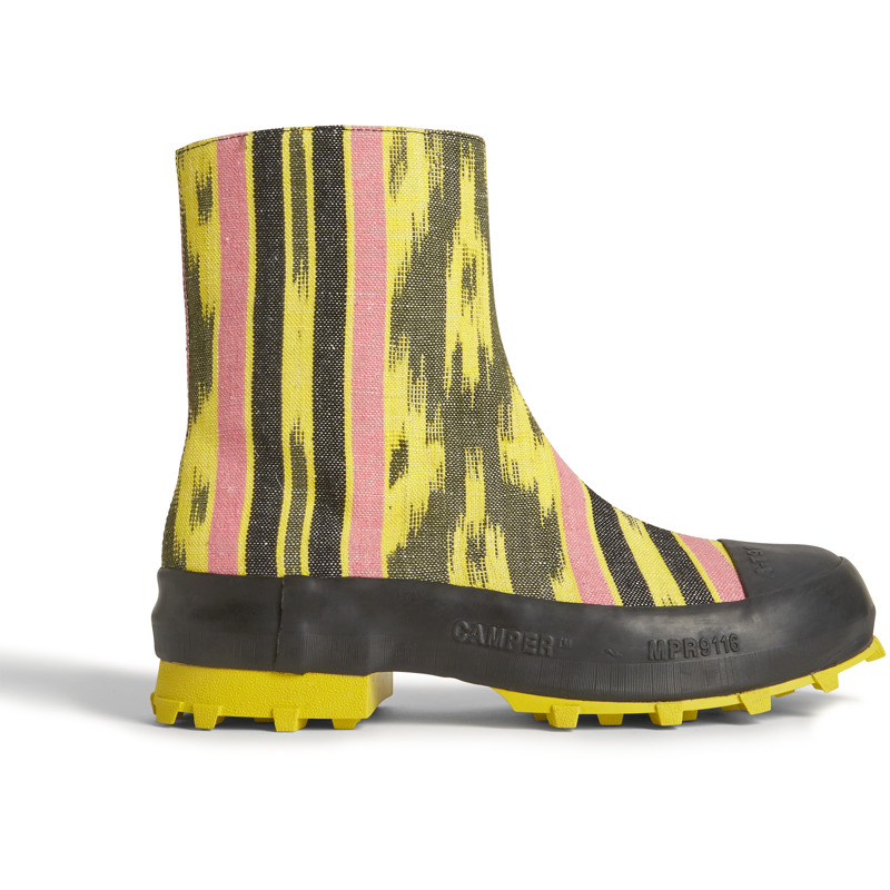 CAMPERLAB Traktori - Bottines pour Homme - Jaune,Noir,Rose, taille 43, Tissu en coton