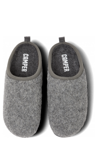 Overhead view of Wabi Gray Slippers for Women