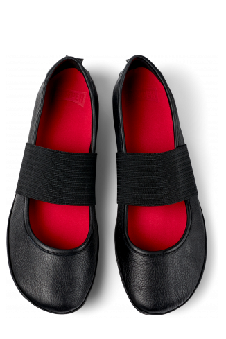 Overhead view of Right Black Ballerinas for Women