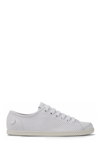 Side view of Uno White Sneakers for Women