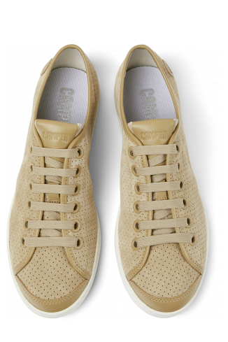 Overhead view of Uno Beige sneaker for women