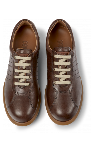 Overhead view of Pelotas Dark brown shoe for women