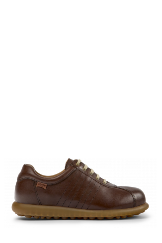 Side view of Pelotas Dark brown shoe for women