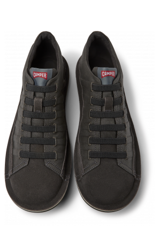 Overhead view of Beetle Men’s dark gray sneakers