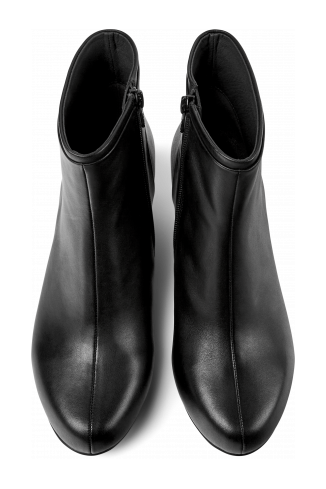 Overhead view of Helena Black Ankle Boots for Women