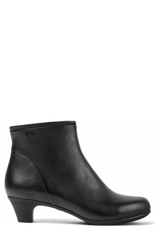 Side view of Helena Black Ankle Boots for Women