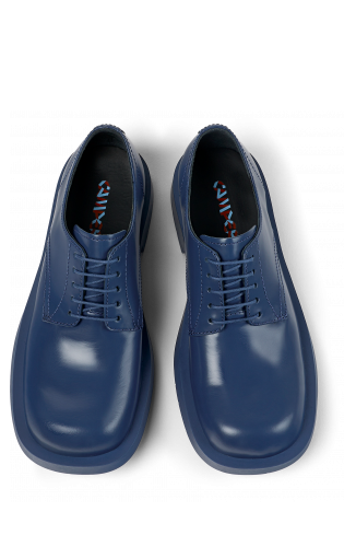 Overhead view of MIL 1978 Blue Leather Blucher