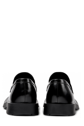 Back view of MIL 1978 Black Leather Loafers