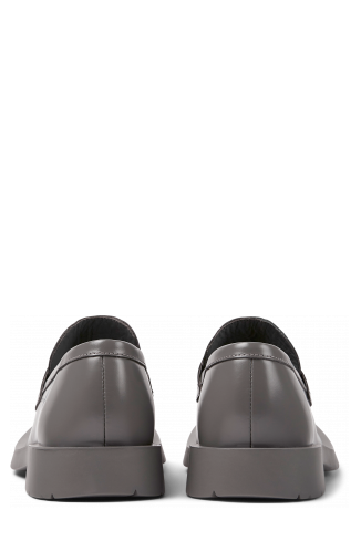 Back view of MIL 1978 Gray leather loafers