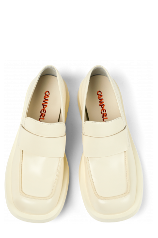 Overhead view of MIL 1978 White Leather Moccasin