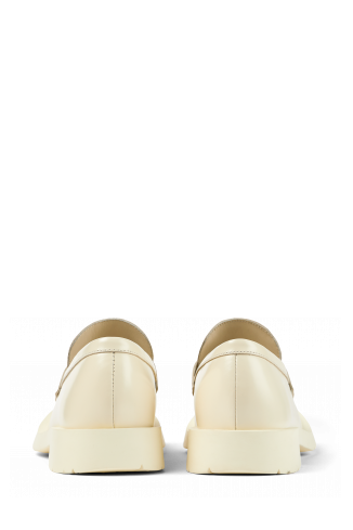 Back view of MIL 1978 White Leather Moccasin