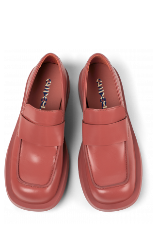 Overhead view of MIL 1978 Red Leather Moccasin