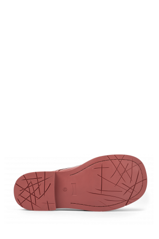 The soles of MIL 1978 Red Leather Moccasin