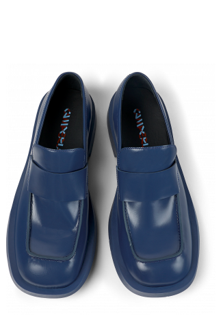 Overhead view of MIL 1978 Blue Leather Moccasin