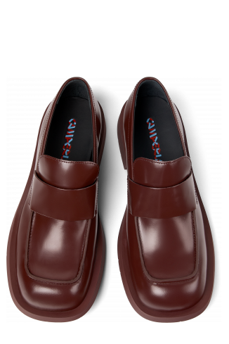 MIL 1978 Mocassins de cuir bordeus