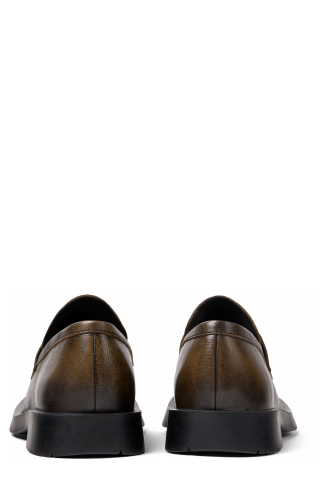 Back view of MIL 1978 Three-Toned Brushed Leather Loafers
