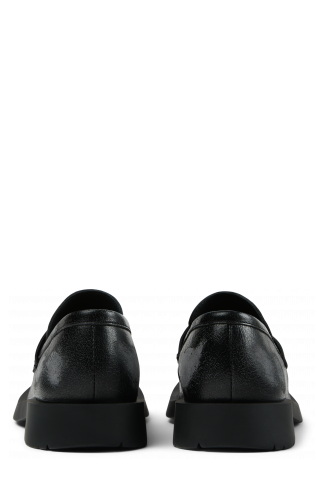 Back view of MIL 1978 Black Leather Loafers
