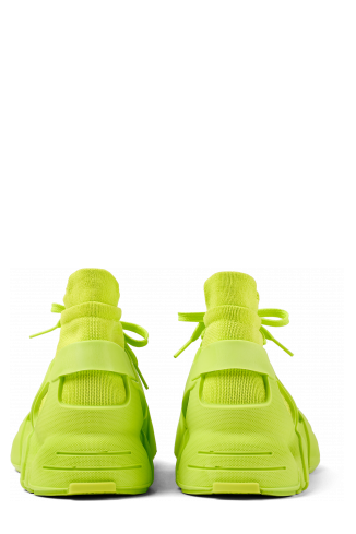 Back view of Tossu Green Synthetic Sneaker