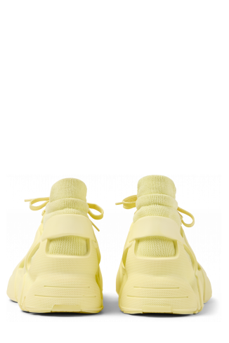 Back view of Tossu Yellow Caged Sneakers