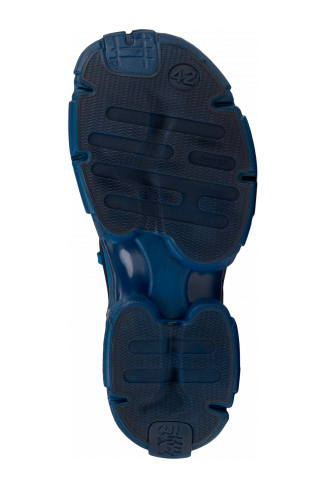 The soles of Tossu Blue Caged Sneakers