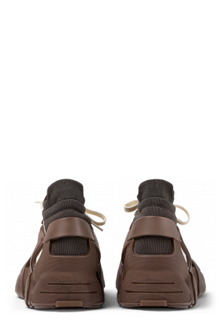 Back view of Tossu White-Gray Caged Sneakers