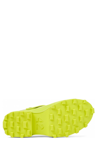 The soles of Traktori Green Leather Clog