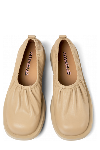 MIL 1978 Ballerines en cuir beige