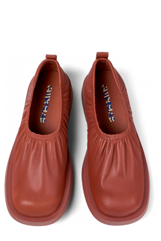 Overhead view of MIL 1978 Red Leather Shoe