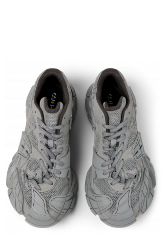 Overhead view of Tormenta Gray Textile Sneakers