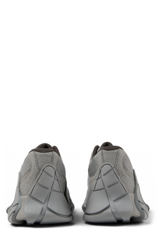 Back view of Tormenta Gray Textile Sneakers