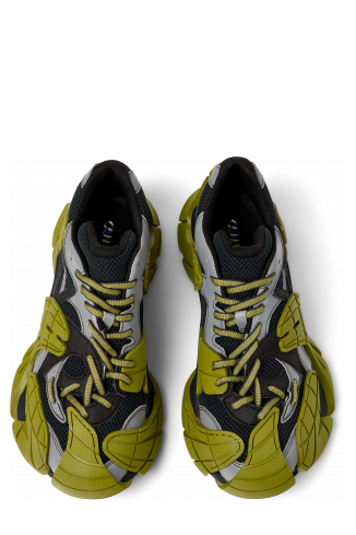 Overhead view of TORMENTA Multicolored Textile Sneakers
