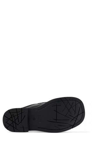 The soles of MIL 1978 Black leather loafer slide
