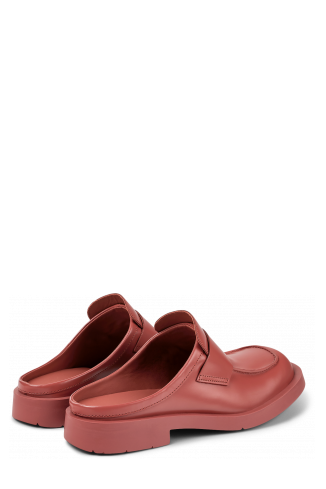 Back view of MIL 1978 Red leather loafer slide