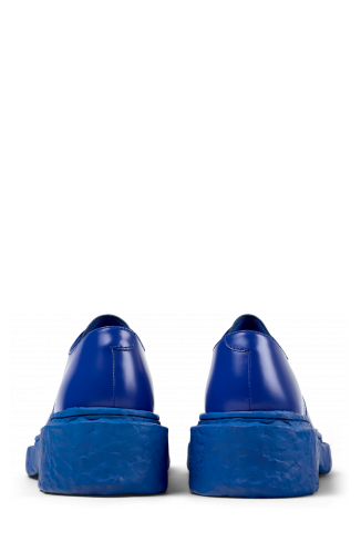 Back view of Vamonos Blue Leather Blucher