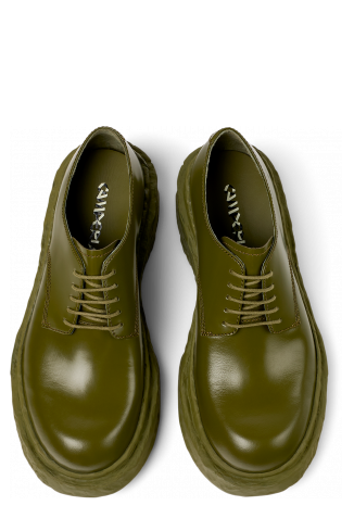Overhead view of Vamonos Green Leather Blucher