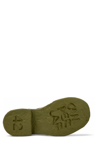 The soles of Vamonos Green Leather Blucher